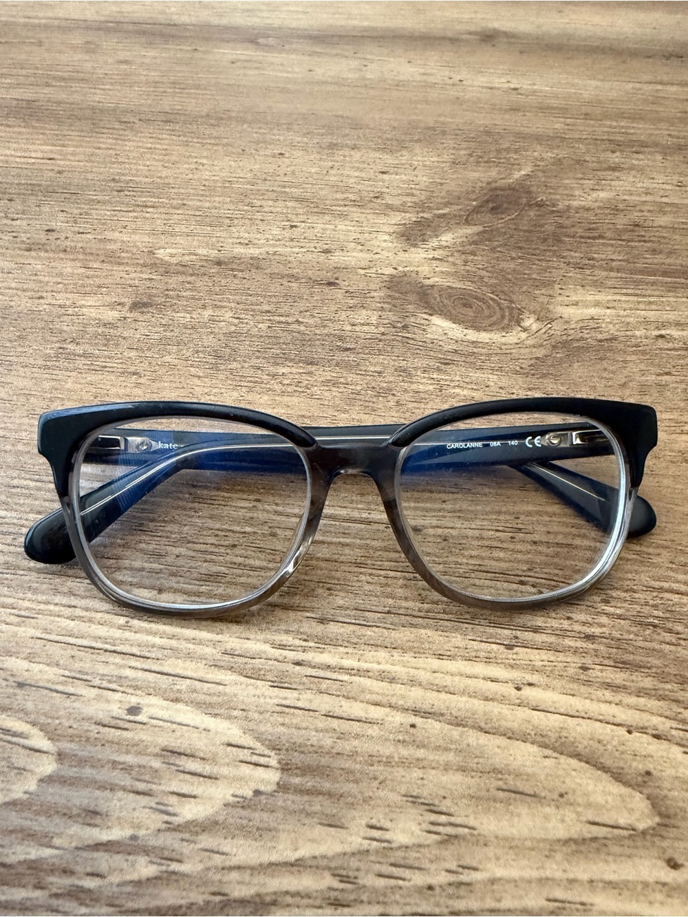 Kate Spade Carolanne 08A Black Gray Eyeglasses Frames 51-17-140 Women Eyewear